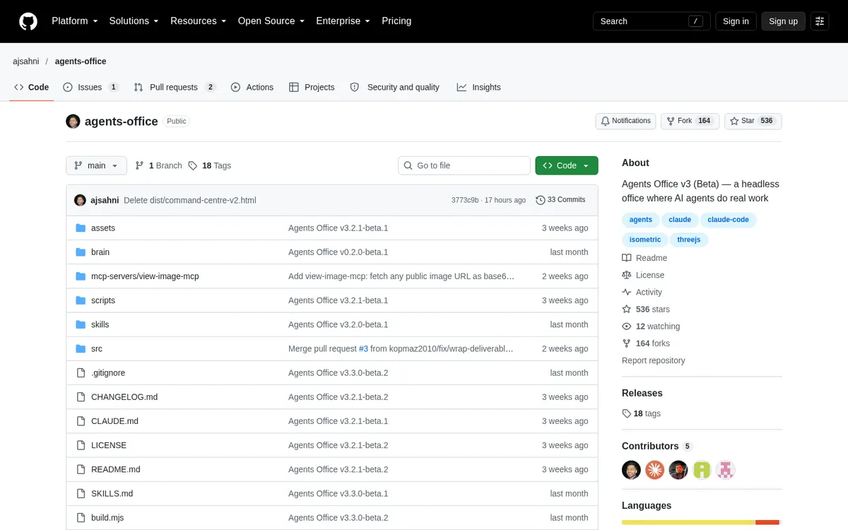 Agents Office product page screenshot