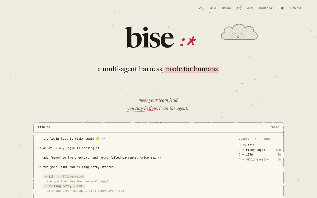 bise product page screenshot 1