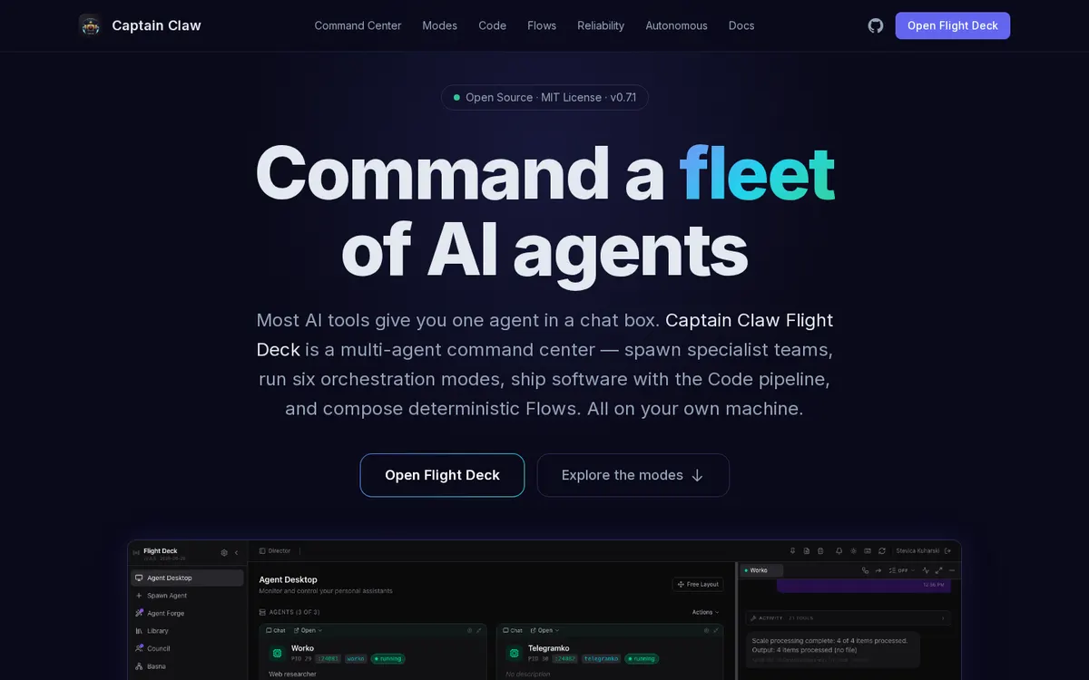 Captain Claw product page screenshot