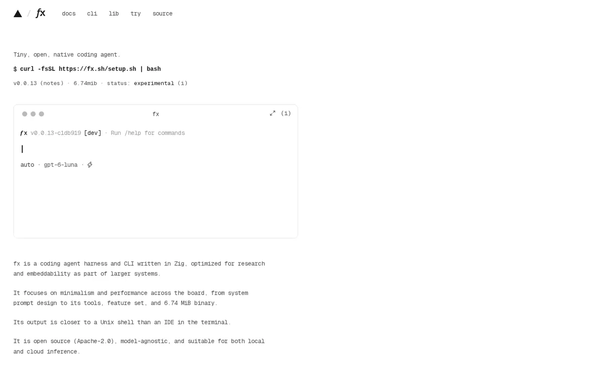 fx product page screenshot