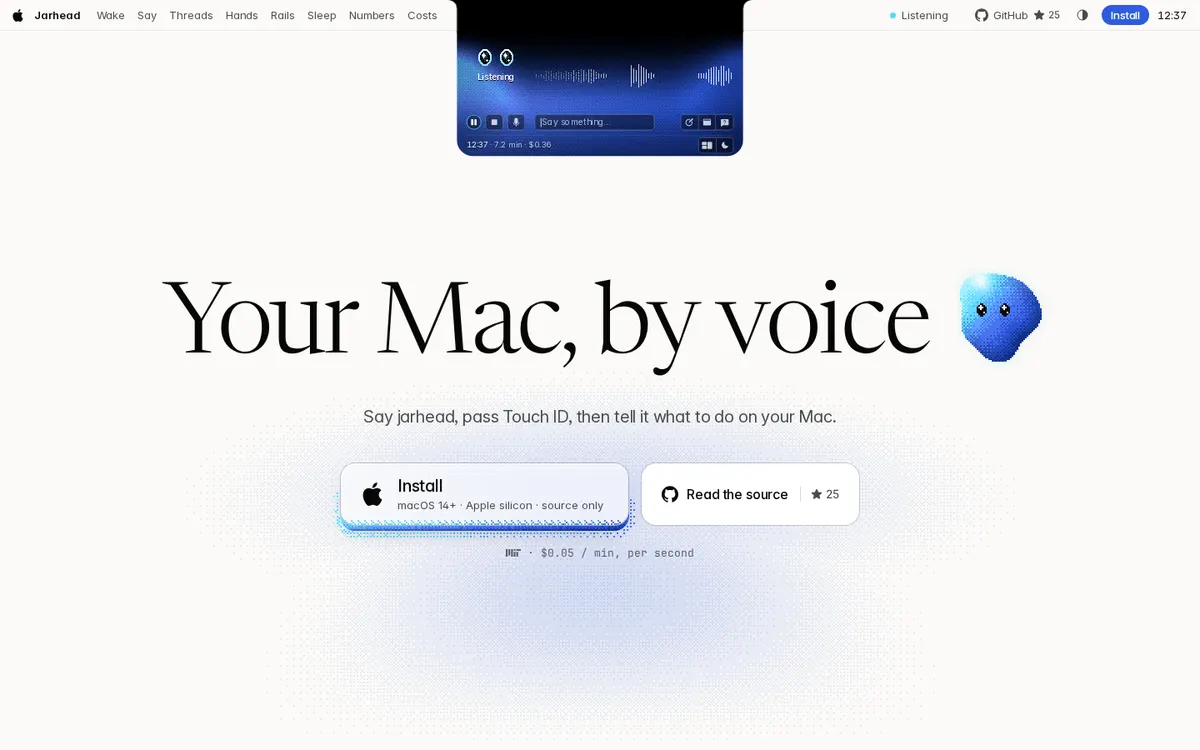 Jarhead product page screenshot