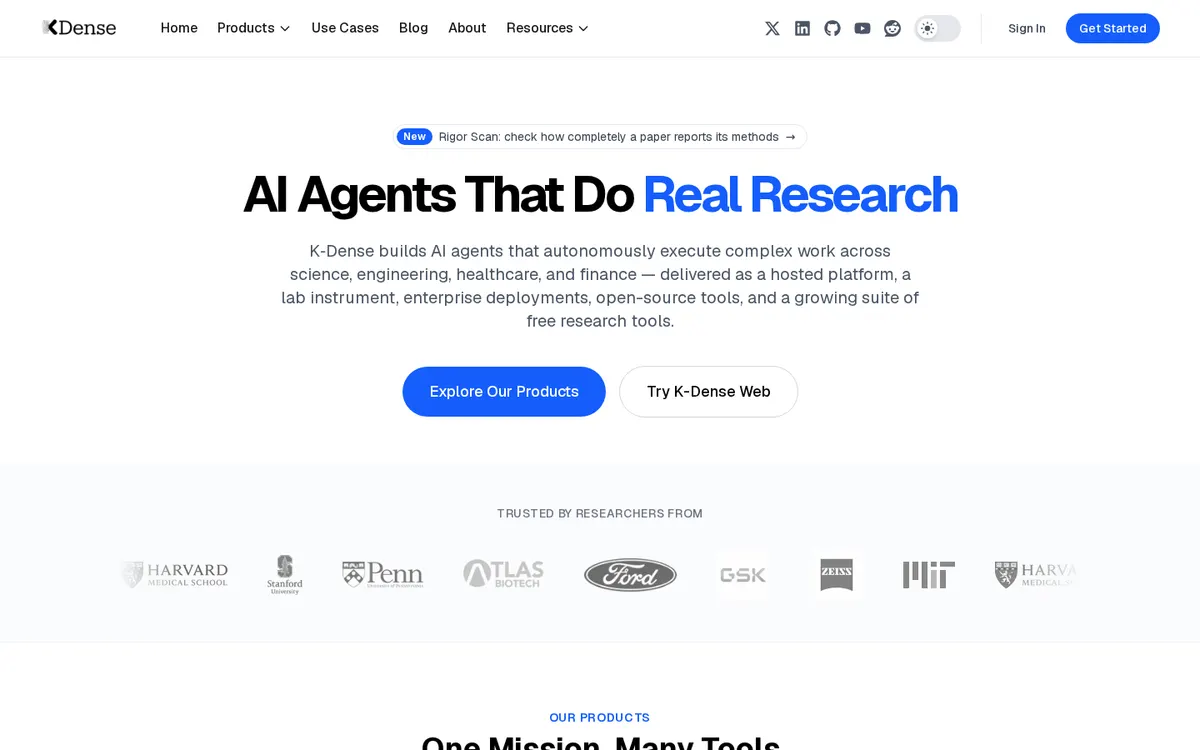K-Dense BYOK product page screenshot 1