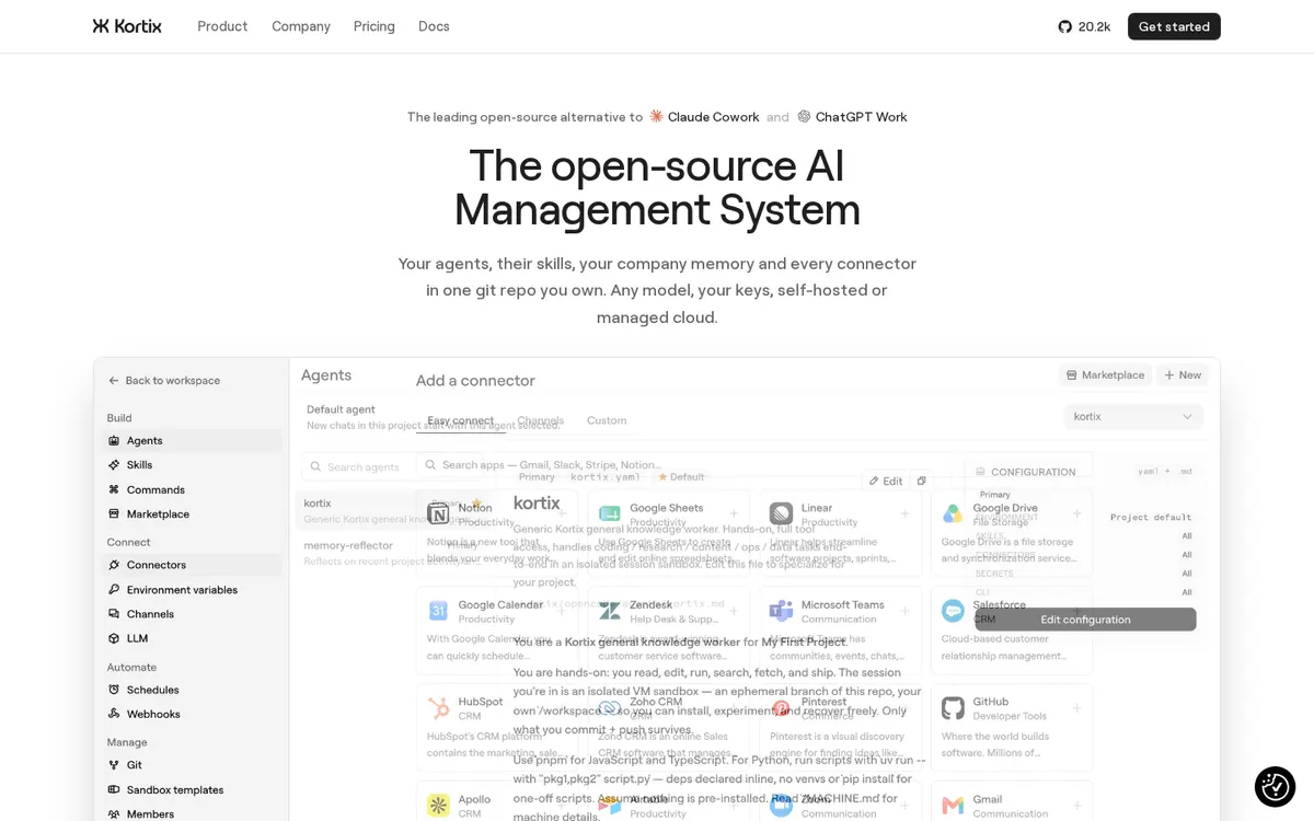 Kortix product page screenshot 1