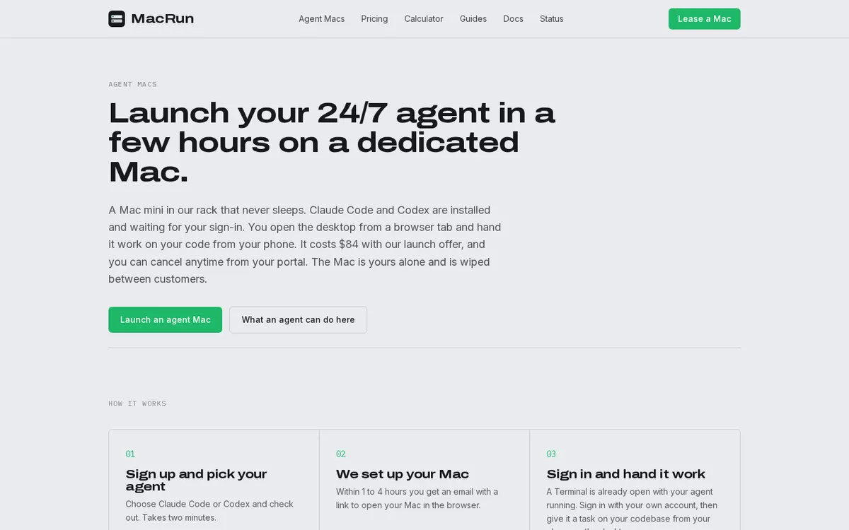 MacRun product page screenshot