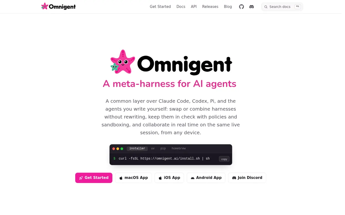 Omnigent product page screenshot 1