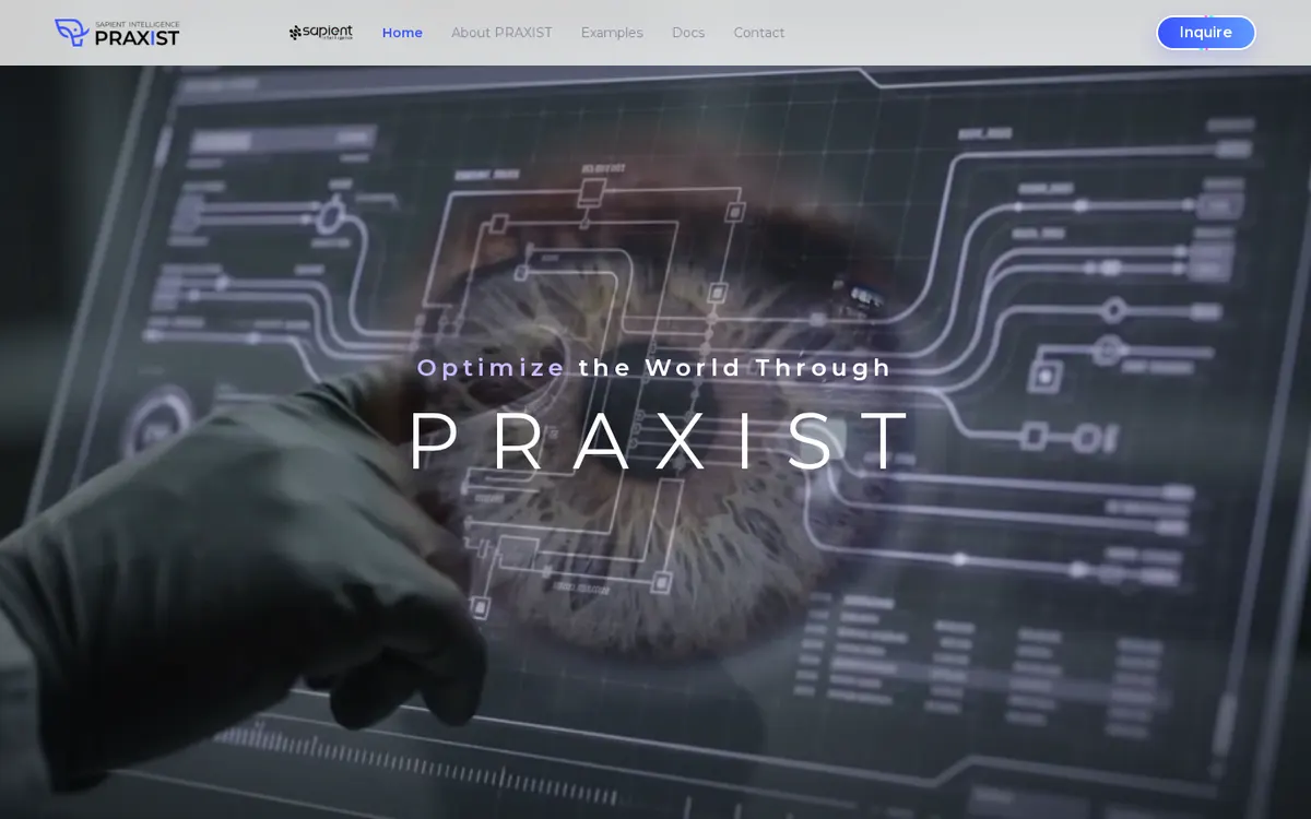 Praxist product page screenshot