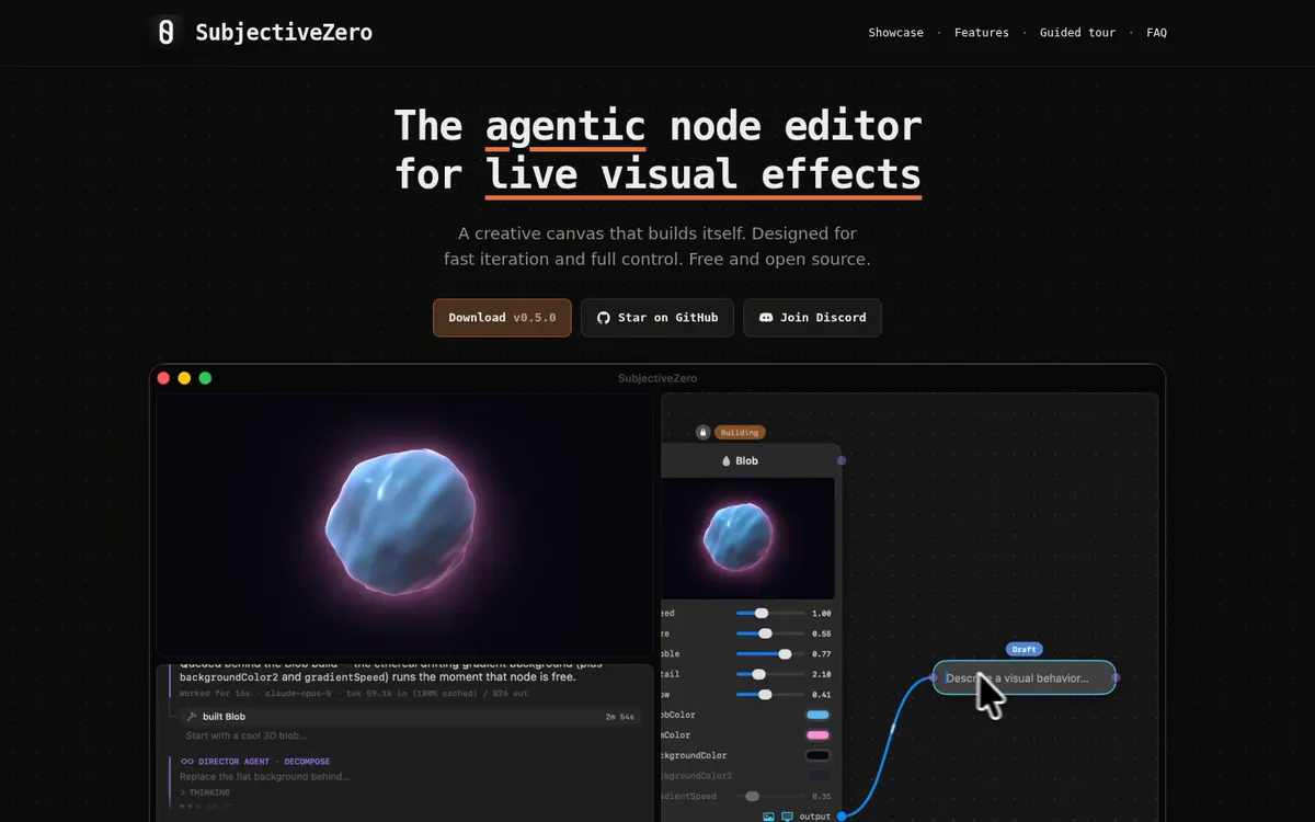 Subjective Zero product page screenshot